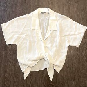 Wilfred | Chiffon Tie Front Button Blouse